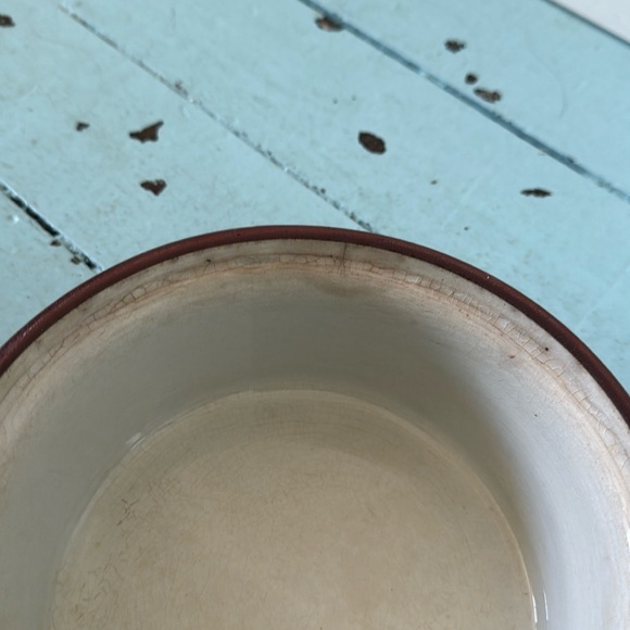 VINTAGE WELLER Brown Dutch Oven Bean Pot Crock Pottery Stoneware 7” Diameter - Picture 12 of 13